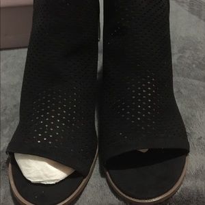 Black Open-Toe Booties